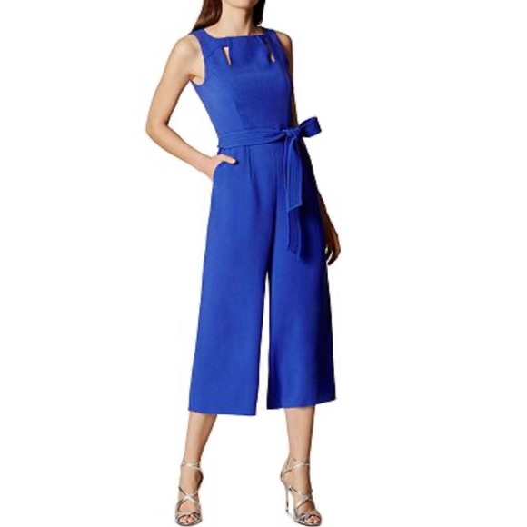 karen millen blue jumpsuit